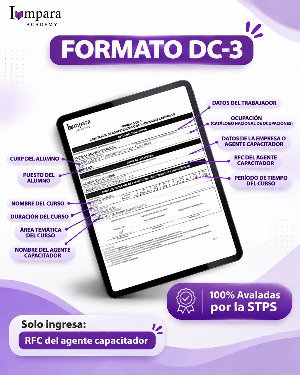 Ejemplo Formato DC-3 STPS